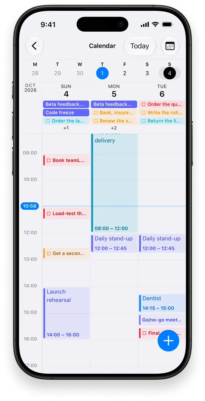Brainee events screen